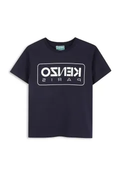Kenzo Kids tricou de bumbac pentru copii culoarea bleumarin, cu imprimeu, K61142 imagine
