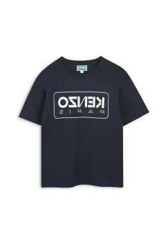 Kenzo Kids tricou de bumbac pentru copii culoarea bleumarin, cu imprimeu, K61494 imagine