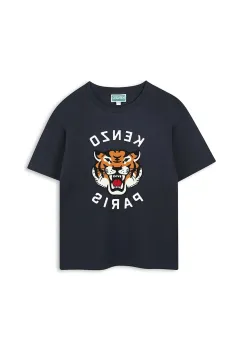 Kenzo Kids tricou de bumbac pentru copii culoarea bleumarin, cu imprimeu, K61505 imagine