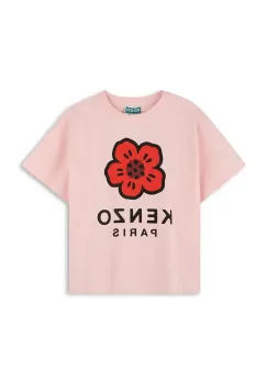 Kenzo Kids tricou de bumbac pentru copii culoarea portocaliu, cu imprimeu, K61058 imagine