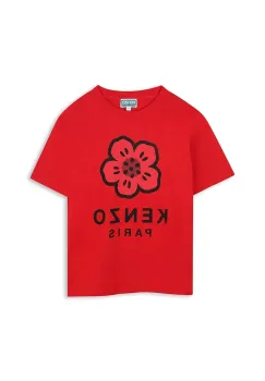 Kenzo Kids tricou de bumbac pentru copii culoarea rosu, cu imprimeu, K61507 imagine
