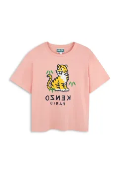 Kenzo Kids tricou de bumbac pentru copii culoarea roz, K61379 imagine