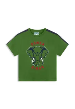 Kenzo Kids tricou de bumbac pentru copii culoarea verde, cu imprimeu, K60745 imagine