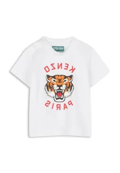 Kenzo Kids tricou din bumbac pentru bebelusi culoarea alb, cu imprimeu, K60977 imagine