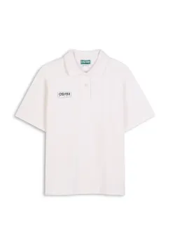 Kenzo Kids tricou polo copii culoarea alb, neted, K61105 imagine
