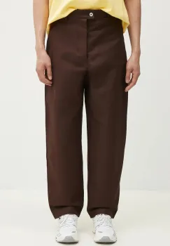 Kenzo pantaloni barbati, culoarea maro, drept, FF55PA3659GB.90 imagine