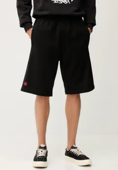 Kenzo pantaloni scurti din bumbac culoarea negru, FE65PA8264MF imagine