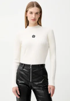 Kenzo pulover culoarea bej, light, cu turtleneck, FF62TO6123LG imagine