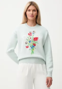 Kenzo pulover din amestec de lana culoarea turcoaz, FF62PU7303BG imagine