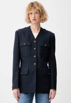 Kenzo sacou cu un singur rand de nasturi de dama cu lana imagine