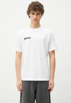 Kenzo tricou din bumbac Boke Flower 2.0 barbati, culoarea alb, cu imprimeu, FF55TS4894SG.01 imagine