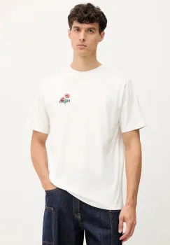Kenzo tricou din bumbac culoarea bej, cu imprimeu, FF65TS2594SG imagine