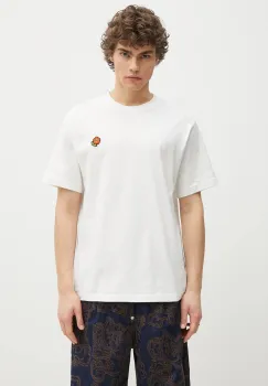 Kenzo tricou din bumbac Pop barbati, culoarea alb, cu imprimeu, FF55TS5284SG.02 imagine