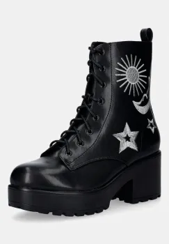 Koi Footwear botine Astro Silver Star Moon Chunky Boots imagine