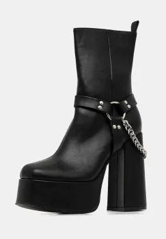 Koi Footwear botine culoarea negru, cu toc drept, Natron imagine