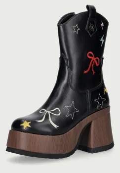 Koi Footwear  cizme cowboy cu toc inalt pentru femei Lassitude Chunky Cowboy Boots imagine