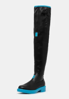 Koi Footwear cizme SWA-111 x Hatsune Miku culoarea negru, cu toc plat, SWA-111 imagine