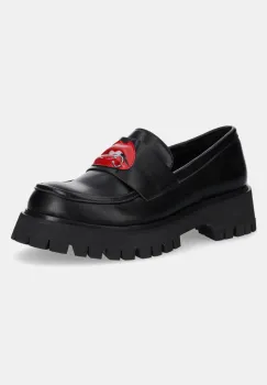 Koi Footwear mocasini x Rocky Horror Show Science Fiction Lips Loafers femei, culoarea negru, cu platforma, Science Fiction Lips imagine
