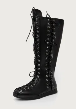 Koi Footwear Numinous Lace Up Charm Long Boots cizme pentru femei imagine