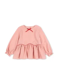 Konges Slojd bluza copii AVA BLOUSE GOTS culoarea roz, neted, KS101762 imagine