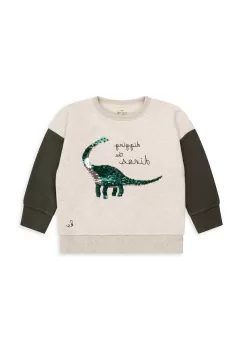 Konges Slojd bluza copii culoarea bej, cu imprimeu imagine