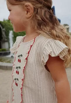 Konges Slojd bluza copii culoarea bej, modelator imagine