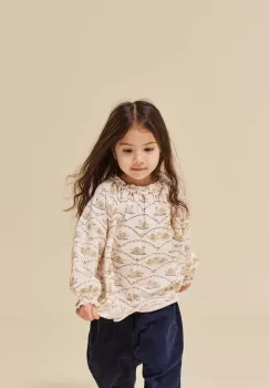 Konges Slojd bluza copii culoarea bej, modelator imagine