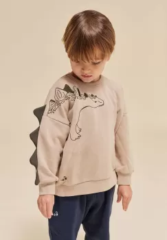 Konges Slojd bluza copii culoarea maro, cu imprimeu imagine