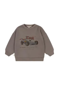 Konges Slojd bluza copii LOU SWEATSHIRT OCS culoarea gri, cu imprimeu, KS101568 imagine