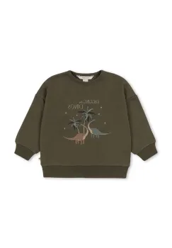 Konges Slojd bluza copii LOU SWEATSHIRT OCS culoarea verde, modelator, KS101568 imagine