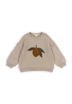 Konges Slojd bluza copii LOU TERRY SWEAT SHIRT OCS culoarea bej, cu imprimeu, KS102024 imagine