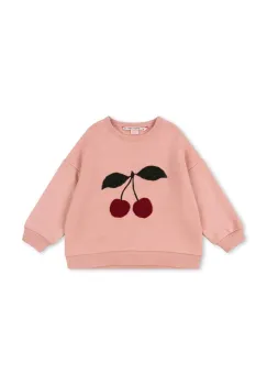 Konges Slojd bluza copii LOU TERRY SWEAT SHIRT OCS culoarea roz, cu imprimeu, KS102024 imagine