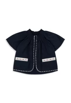 Konges Slojd bluza de bumbac pentru copii culoarea albastru marin, cu imprimeu imagine