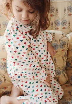 Konges Slojd bluza de bumbac pentru copii DREY SLIT TEE GOTS culoarea bej, modelator, KS101490 imagine