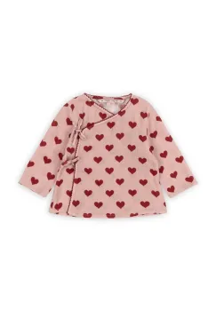 Konges Slojd bluza din bumbac pentru bebelusi COCO BLOUSE GOTS culoarea roz, modelator, KS101460 imagine