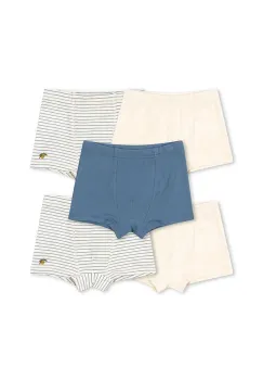 Konges Slojd boxeri copii BASIC 5 PACK BOY BOXERS GOTS 5-pack culoarea bej, KS103698 imagine