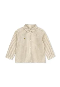 Konges Slojd camasa copii ELLIOT LS SHIRT GOTS culoarea bej, KS103801 imagine