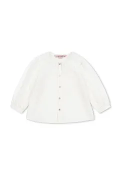 Konges Slojd camasa de bumbac pentru copii RILO COLLAR SHIRT GOTS culoarea alb, KS103966 imagine