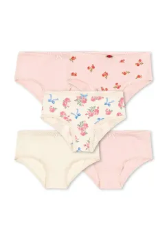 Konges Slojd chiloti copii BASIC 5 PACK GIRL UNDERPANTS GOTS 5-pack culoarea roz, KS103699 imagine