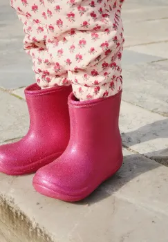 Konges Slojd cizme copii LUC LIGHTWEIGHT GLITTER RAIN BOOT culoarea roz, KS103502 imagine