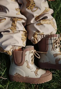 Konges Slojd cizme copii THERMO BOOTS PRINT culoarea maro, KS101306 imagine