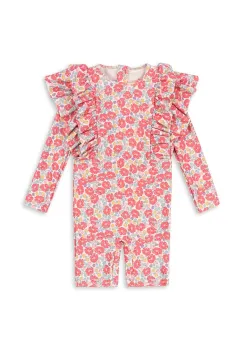 Konges Slojd costum de baie dintr-o bucata pentru copii MANUCA FRILL ONESIE GRS culoarea roz, KS103262 imagine