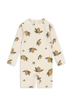 Konges Slojd costum de baie pentru bebelusi ASTER ONESIE GRS culoarea bej, KS102478 imagine