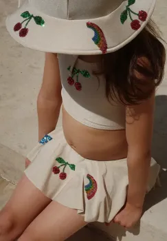 Konges Slojd costum de baie pentru copii din doua piese BEATRICE BIKINI culoarea bej, KS102639 imagine