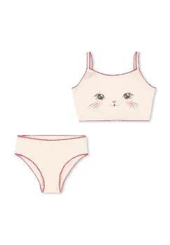 Konges Slojd costum de baie pentru copii din doua piese KITTY BIKINI GRS culoarea bej, KS103273 imagine