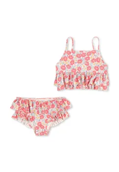Konges Slojd costum de baie pentru copii din doua piese MANUCA FRILL BIKINI GRS culoarea roz, KS103261 imagine