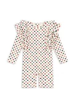 Konges Slojd costum de baie pentru copii MANUCA FRILL ONESIE GRS culoarea bej, KS102511 imagine