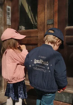 Konges Slojd geaca bomber pentru copii JUNO BOMBER JACKET culoarea bleumarin, KS104493 imagine