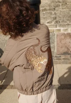 Konges Slojd geaca bomber pentru copii JUNO BOMBER JACKET culoarea maro, KS103484 imagine