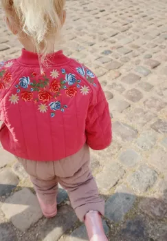 Konges Slojd geaca bomber pentru copii JUNO BOMBER JACKET culoarea roz, KS103484 imagine